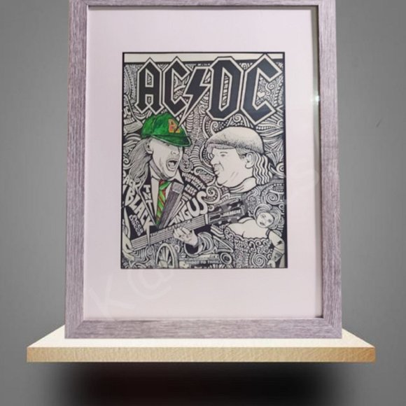 Custom Framed AC/DC Photo Reprint Frame Included Customize Yours - Picture 1 of 3